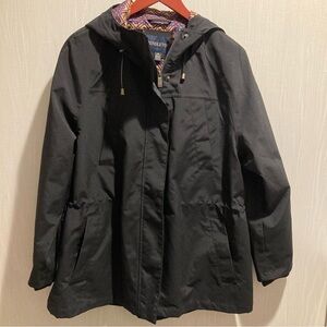 Pendleton Ladies Black RainCoat Jacket Size Large